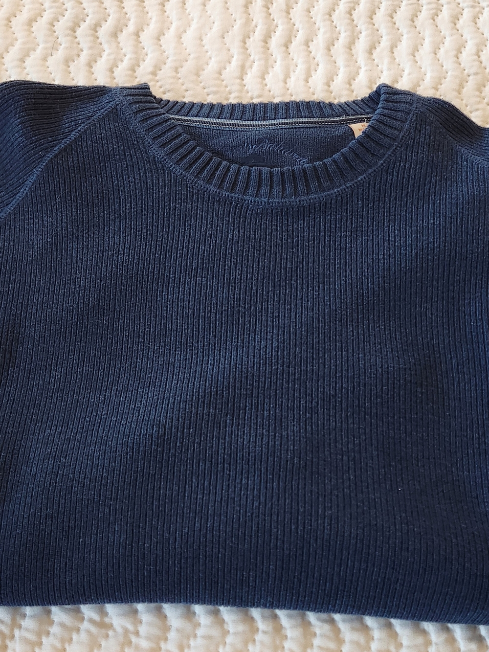 Tommy Bahama Navy Ribbed Crewneck Sweater